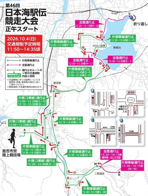 日本海駅伝交通規制