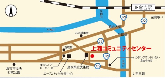 上灘コミュニティセンター地図
